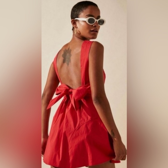 Free People Red Eye Catching Mini Dress - Picture 2 of 5